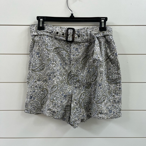 Cynthia Rowley White and Blue Bermudas Relaxed Fit - Picture 1 of 4